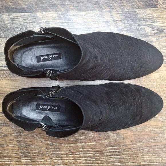 Paul Green Women’s Malibu Slice Zip Ankle Bootie Gray Leather Size 6UK / 8.5US - Picture 4 of 9